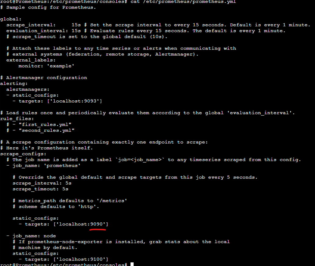 Prometheus config 9090